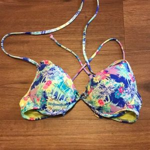 VICTORIAS SECRET MULTI COLOR SWIM TOP
